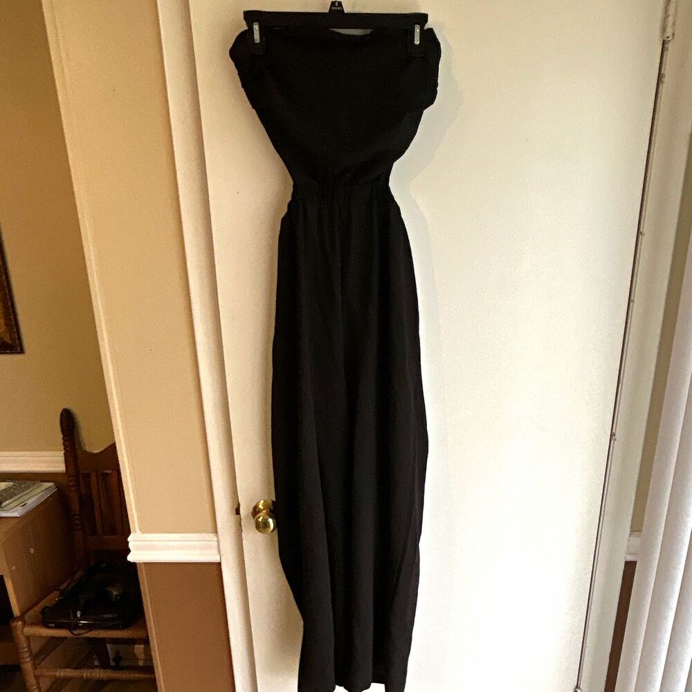 SHEIN Women's S Black Solid Sleeveless Stretch Pullover Jumpsuit